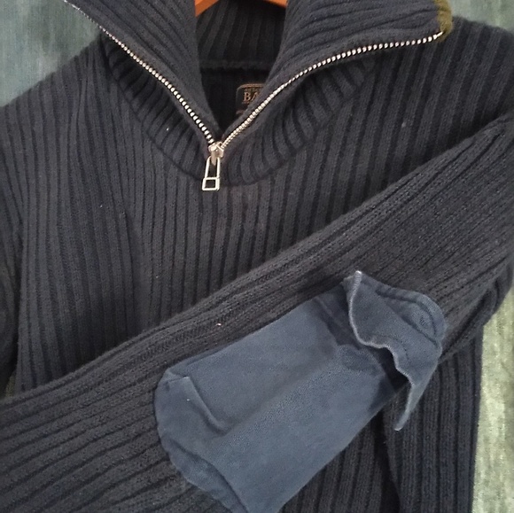 Blue Ribbed Sweater - Picture 3 of 4